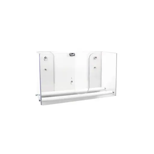 Clear Dual Paper Towel Dispensers with Gliding Rods